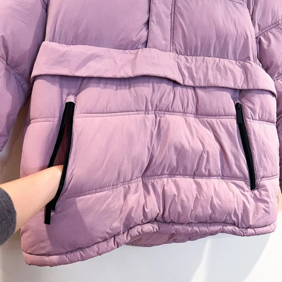 The Very Warm Mauve Pink Pullover Winter Outdoor Snowboarding Casual Puffer Coat - Picture 4 of 14